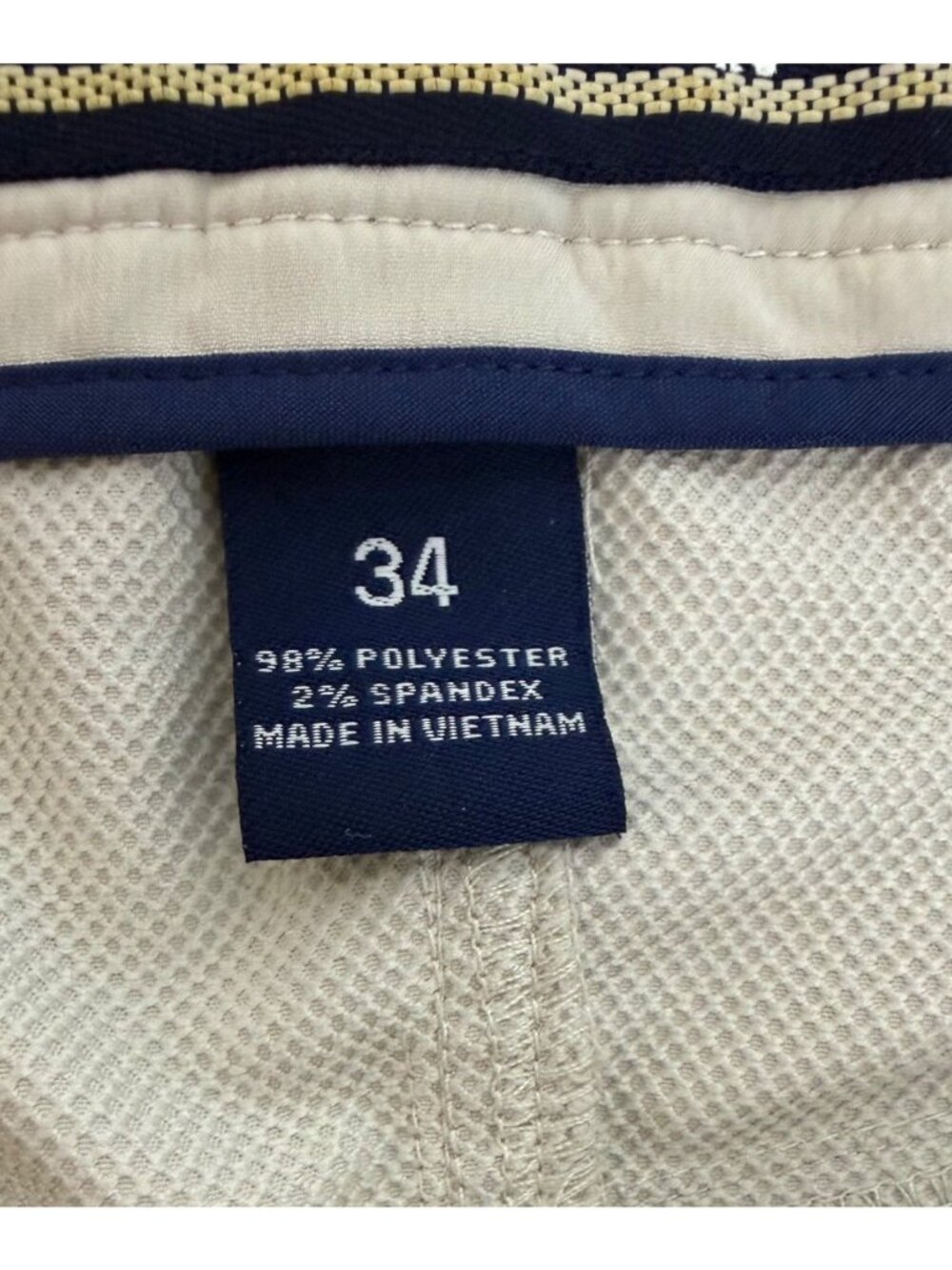 Johnnie-O Mens Beige Performance Shorts Polyester Spandex Blend Mens Size 34 - Picture 2 of 6
